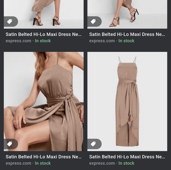 EXPRESS Hi-Lo satin silky dress - Picture 7 of 10